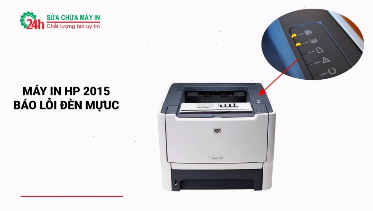 Cấu trúc bên trong máy in HP Laserjet P2015 khi tháo hộp mực