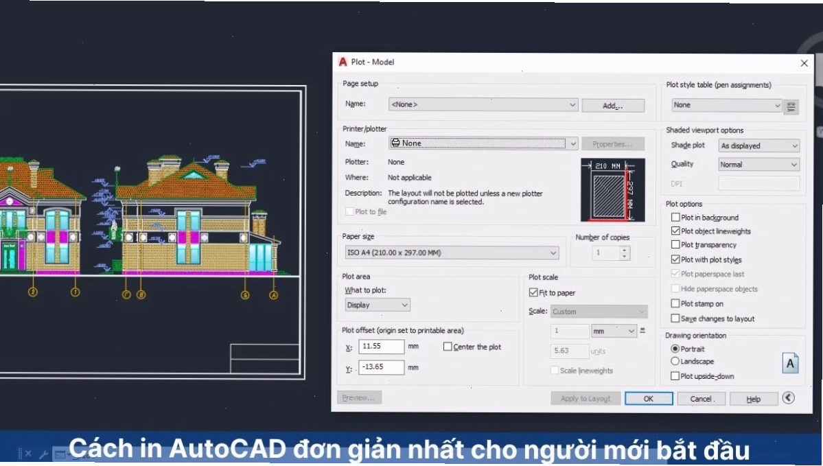 Chọn System Printer trong Add-A-Plotter Wizard