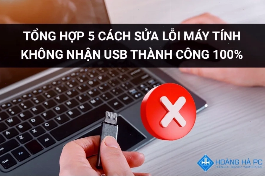 Device Manager hiển thị lỗi máy tính không nhận USB