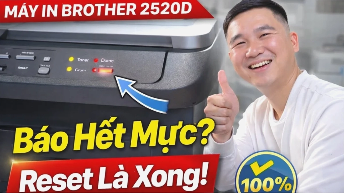 Điều chỉnh vị trí bộ nhông màu đỏ trên hộp mực Brother để reset