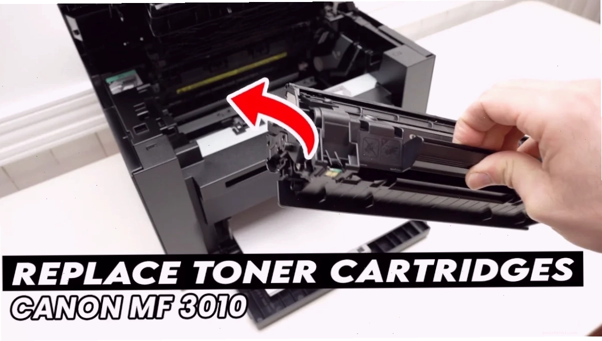 Đóng nắp máy in Canon MF3010