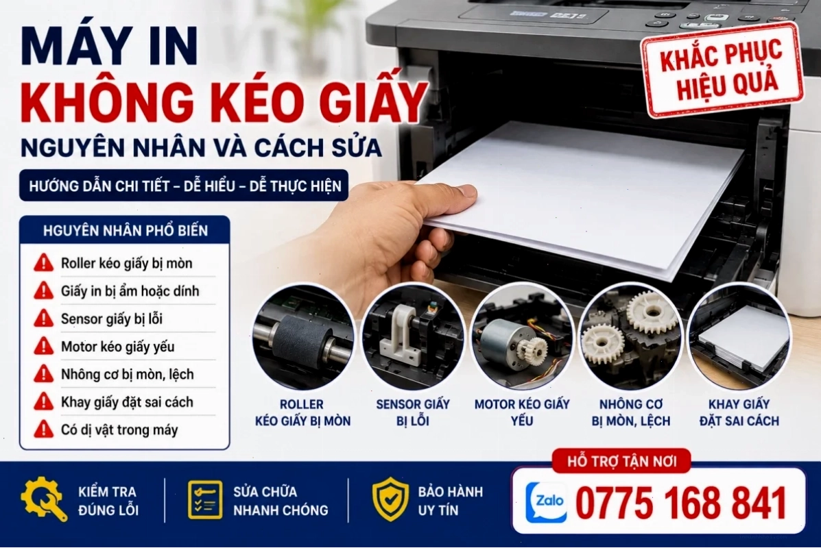Giao diện cài đặt khổ giấy trên máy tính