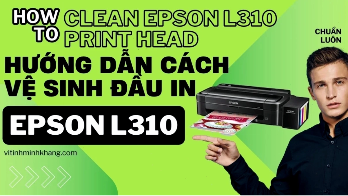Giao diện chức năng Head Cleaning trên máy tính