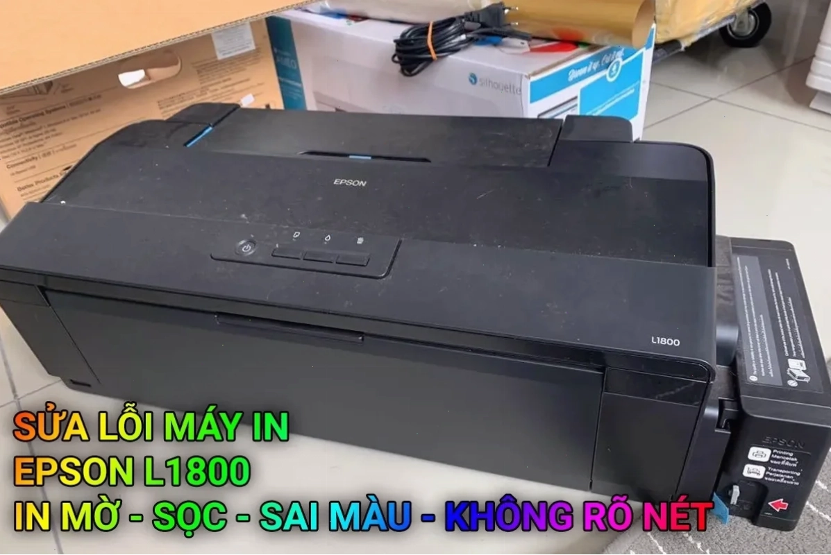 Giao diện điều khiển máy in Epson trên máy tính