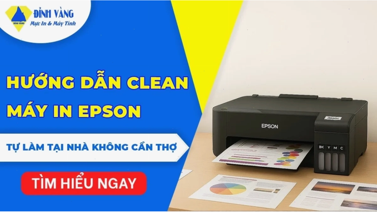 Giao diện tùy chọn Head Cleaning trong Printing Preferences của máy in Epson trên Windows
