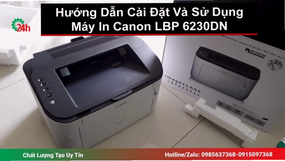 Kết nối máy in Canon LBP 6230dn qua cổng mạng LAN
