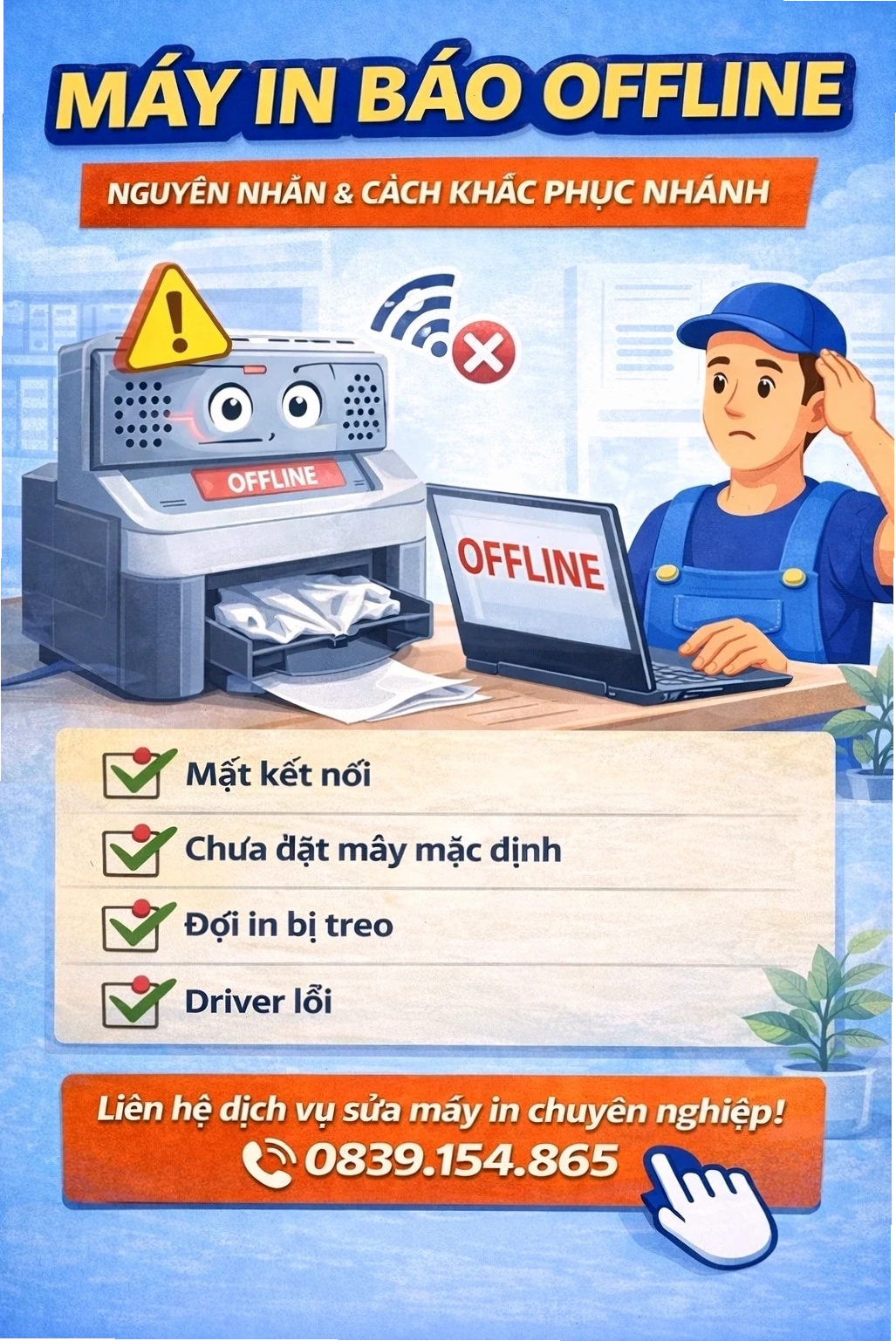 Khởi động lại dịch vụ Print Spooler để sửa lỗi máy in offline