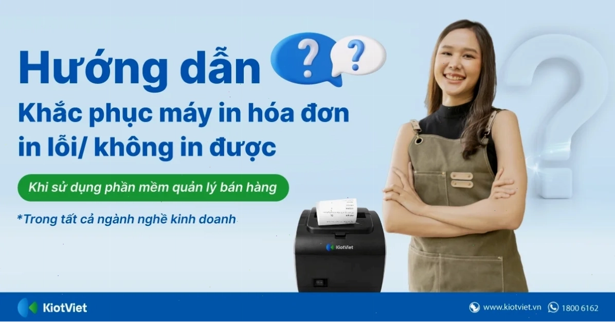 Kiểm tra kết nối dây cáp máy in hóa đơn