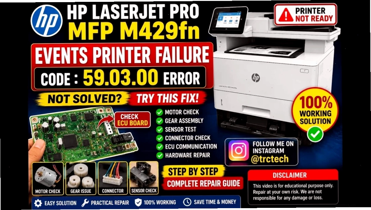 Màn hình máy in HP báo lỗi 59.3