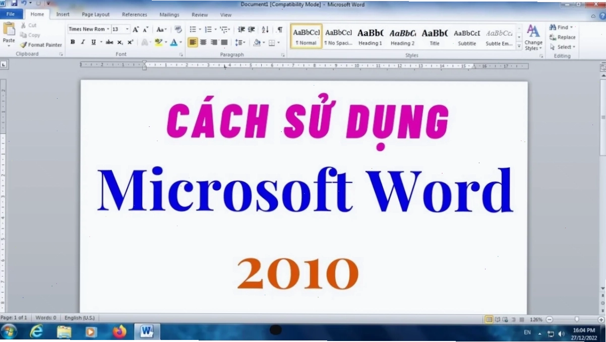 Nhập danh sách trang cần in trong Word 2010