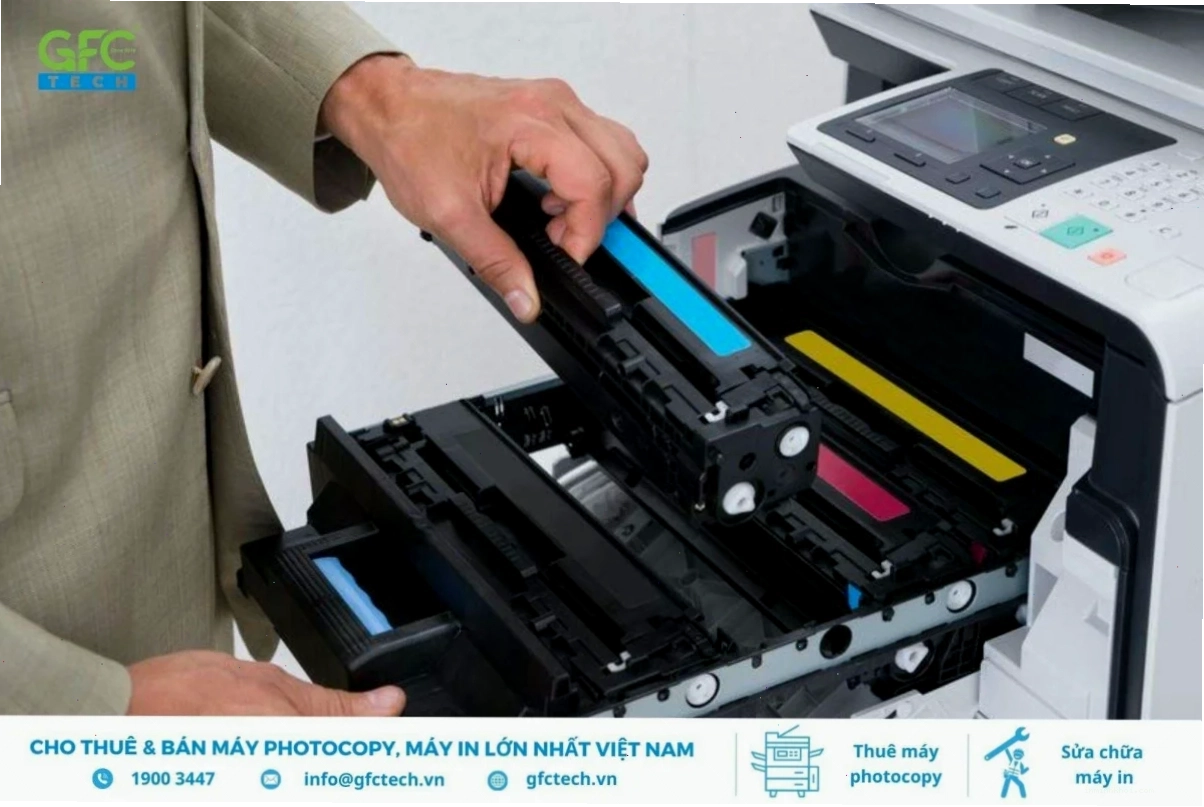 Tháo hộp mực cũ máy in Epson LQ 310