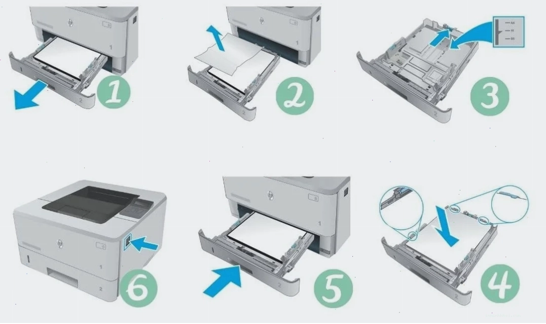 Thao tác lấy giấy kẹt bên trong máy in HP M402dn