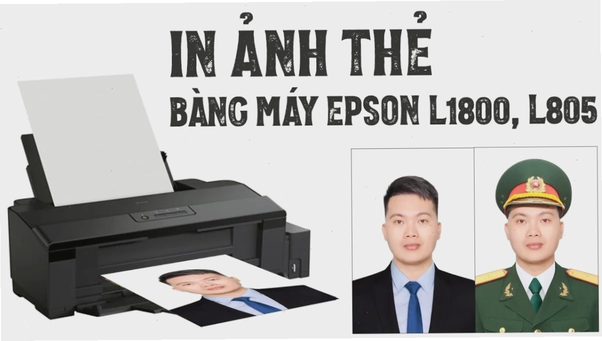 Thao tác nạp giấy vào khay máy in Epson L805