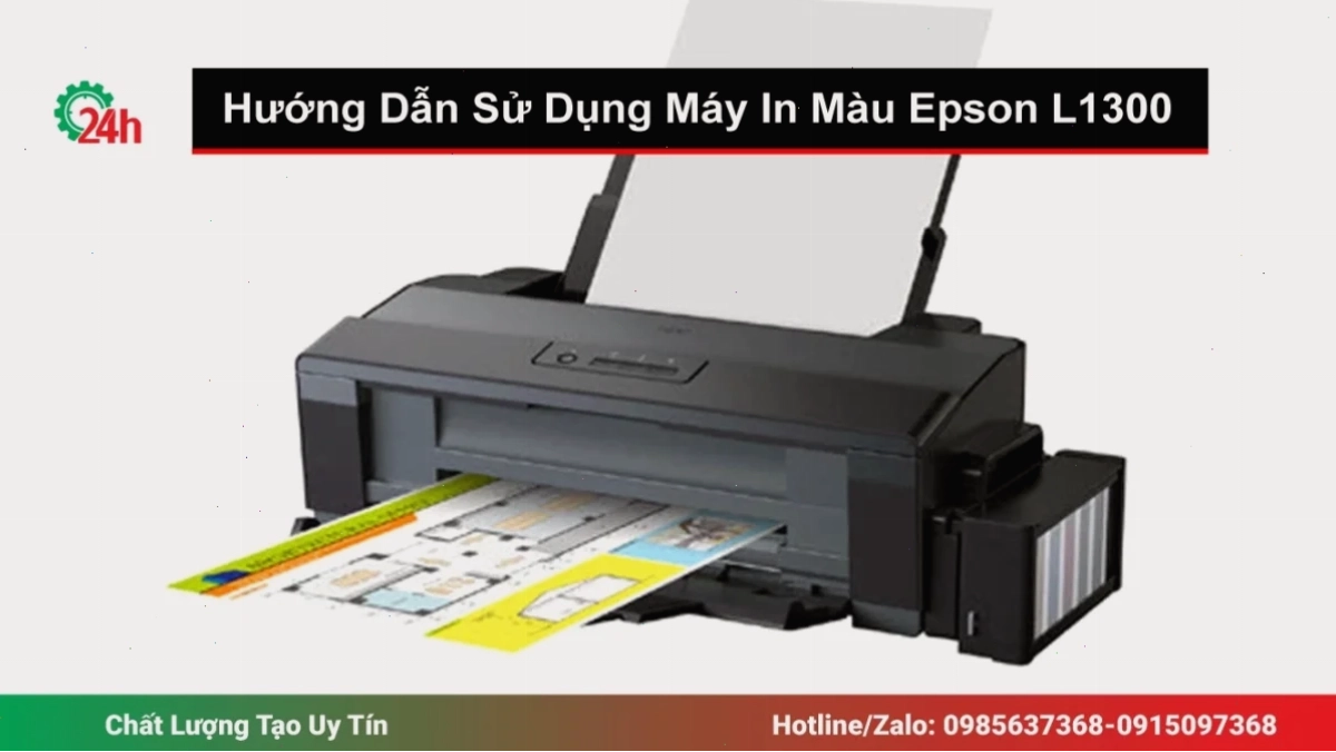 Thực hiện chức năng vệ sinh đầu phun máy in Epson L1300