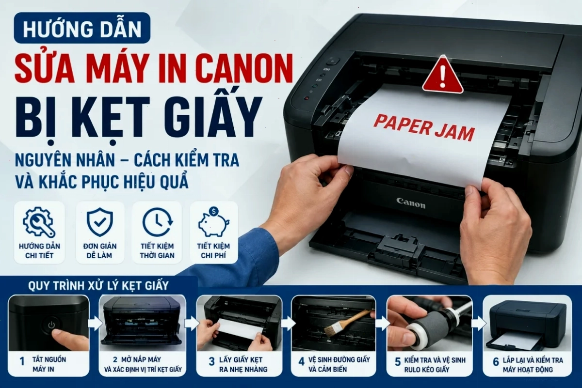 Vệ sinh các bộ phận bên trong máy in