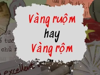 Vàng ruộm hay vàng rộm đúng chính tả khiến ai cũng bối rối
