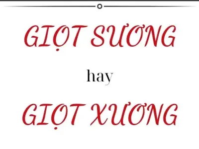Giọt xương hay giọt sương đúng chính tả gây tranh cãi dữ dội