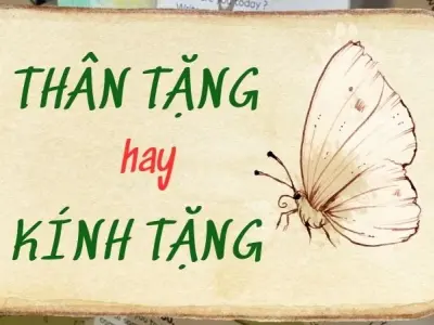 Thân tặng hay kính tặng đúng chính tả trong văn hóa Việt