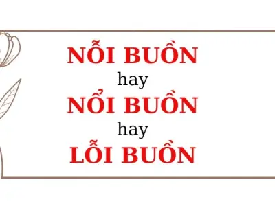 Nổi buồn, nỗi buồn hay lỗi buồn đúng chính tả gây lú