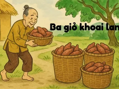 Tóm tắt Truyện ngụ ngôn - Ba giỏ khoai lang chi tiết nhất