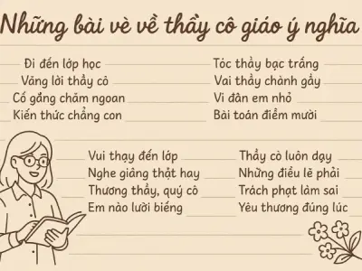 Bài vè về lớp học và thầy cô giáo hay nhất cho học sinh
