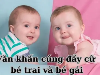 Bài văn khấn cúng đầy cữ cho bé trai và bé gái đúng lễ nghi