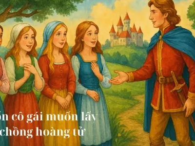Tóm tắt truyện cổ tích Bốn cô gái muốn lấy hoàng tử
