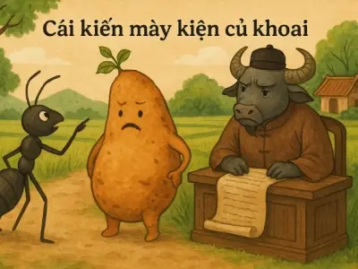 Tóm tắt truyện cổ tích Việt Nam - Cái kiến kiện củ khoai