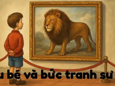 Tóm tắt Truyện ngụ ngôn - Cậu bé và bức tranh sư tử đầy đủ