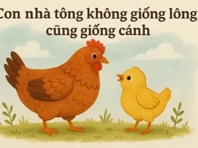 Giải nghĩa câu nói con nhà tông không giống lông cũng giống cánh