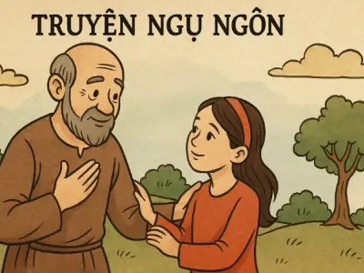 Tóm tắt Truyện ngụ ngôn - Cha và con gái ngắn gọn, dễ hiểu