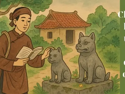 Tóm tắt truyện cổ tích Việt Nam - Chàng học trò và chó đá