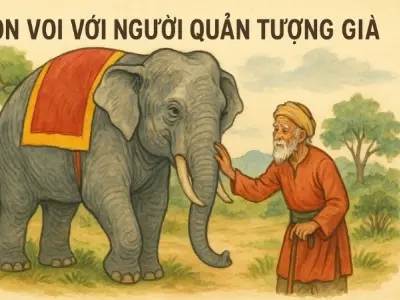 Tóm tắt truyện Con voi với người quản tượng già đầy cảm động