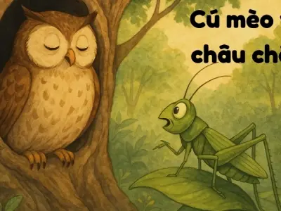 Tóm tắt Truyện ngụ ngôn - Cú mèo và châu chấu hay nhất