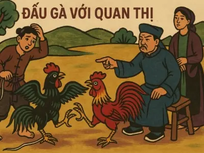 Tóm tắt Truyện dân gian - Đấu gà với quan thị cực hay