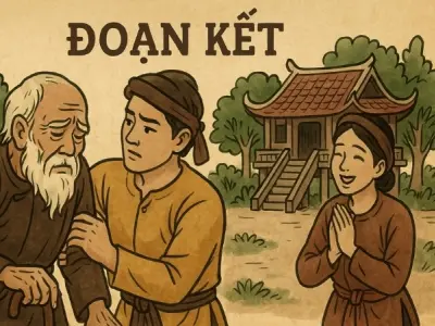 Tóm tắt Truyện dân gian - Đoạn kết ý nghĩa sâu sắc