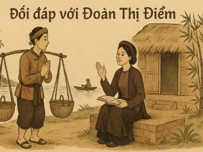 Tóm tắt Truyện dân gian - Đối đáp với Đoàn Thị Điểm hay nhất