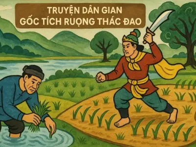 Tóm tắt Truyện dân gian - Gốc tích Ruộng thác đao chi tiết