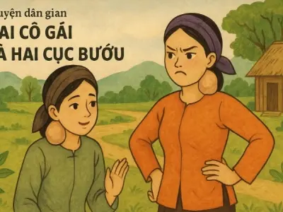 Tóm tắt Truyện dân gian - Hai cô gái và hai cục bướu đầy đủ