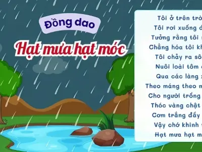 Bài đồng dao Hạt mưa hạt móc và ý nghĩa sâu sắc