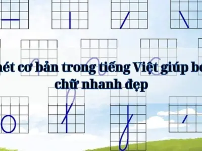 Các nét cơ bản trong tiếng Việt giúp bé viết chữ nhanh đẹp