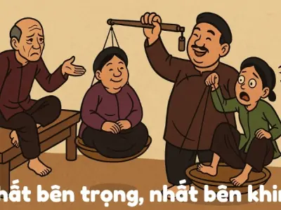 Tóm tắt Truyện cười - Nhất bên trọng, nhất bên khinh hay