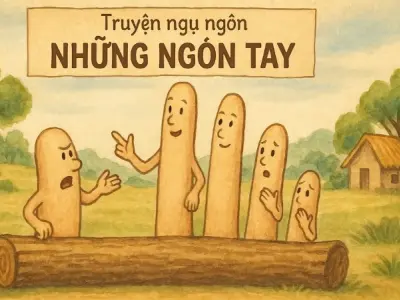 Tóm tắt Truyện ngụ ngôn - Những ngón tay bài học đoàn kết