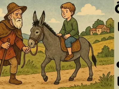 Tóm tắt Truyện ngụ ngôn - Ông lão và con lừa ngắn gọn dễ hiểu