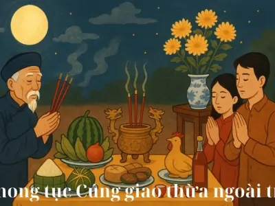 Tóm tắt truyện cổ tích Việt Nam - Cúng giao thừa ngoài trời