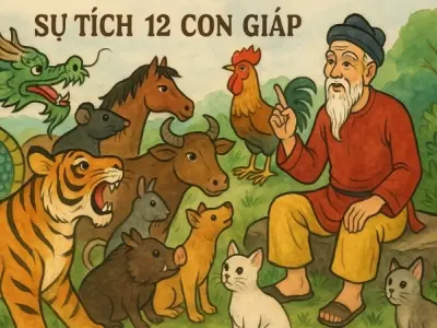 Tóm tắt truyện cổ tích Việt Nam - Sự tích 12 con giáp