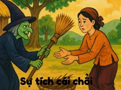 Tóm tắt truyện cổ tích Việt Nam Sự tích cái chổi đầy đủ