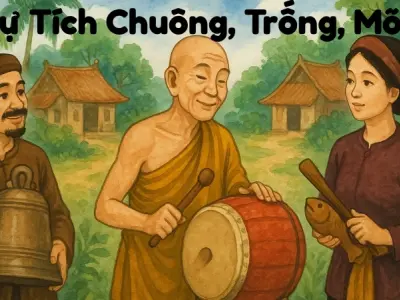 Tóm tắt truyện Sự Tích Chuông, Trống, Mõ hay nhất