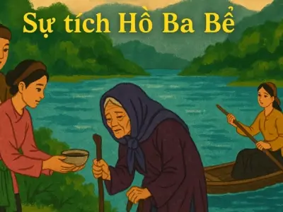 Tóm tắt truyện cổ tích Việt Nam - Sự tích Hồ Ba Bể