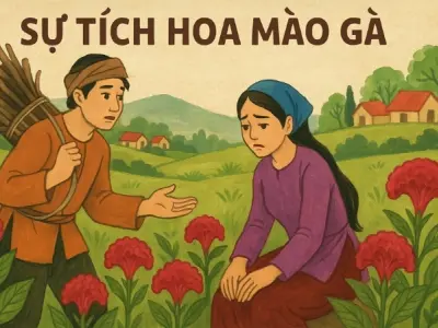 Tóm tắt truyện cổ tích Việt Nam - Sự tích hoa mào gà